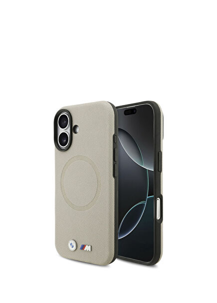iPhone 17 M Logo Perforated M Design Gray Magsafe Compatible Phone Case