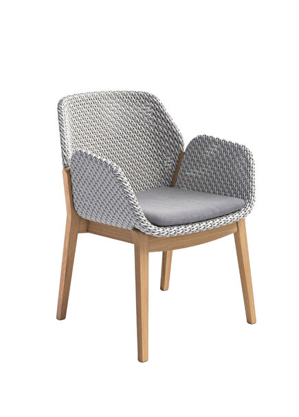 Caladio Kapok Garden Chair with Teak Wood Arms