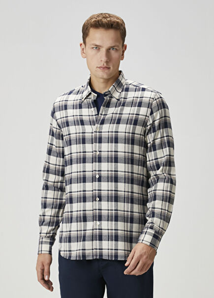 Mavi Ekose Desenli Gömlek