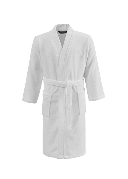 Palatine Beyaz Pamuklu Erkek Bornoz