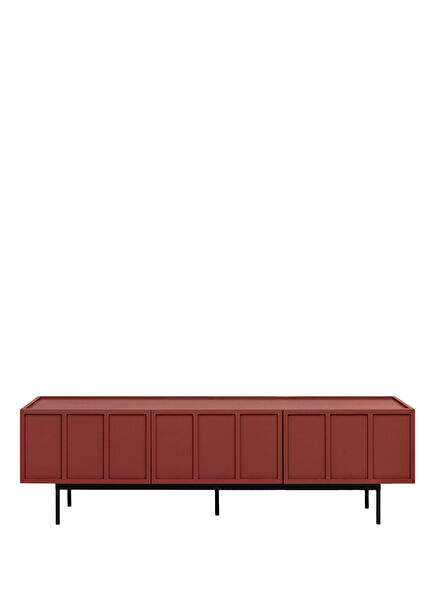 Brick Burgundy American Oak TV Unit