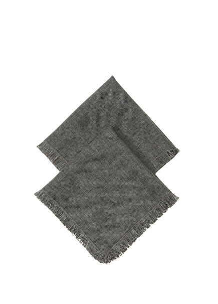 Anthracite 2-Piece Linen Napkin Set