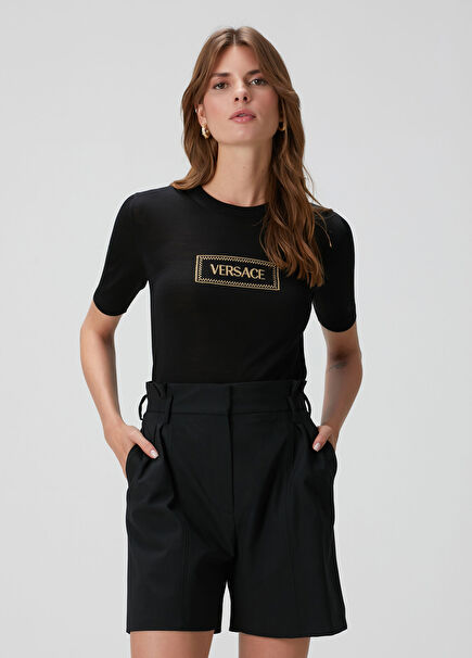 Siyah Logolu Yün Triko