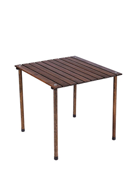 Wood Anthracite Folding Roll Camping Table