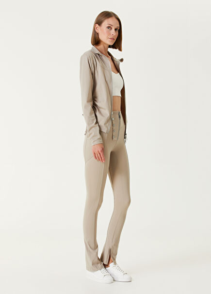 Iselin Beige Flare Leggings
