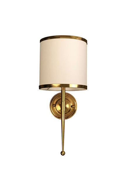 Saturn Ribbon Detail Cap Brass Sconce