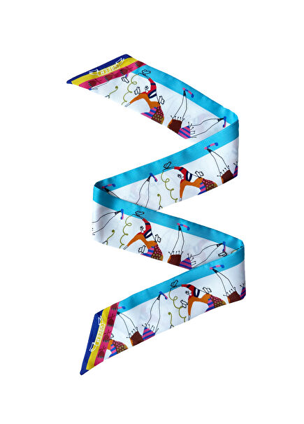 Suzi Petite Renkli İpek Kadın Fular