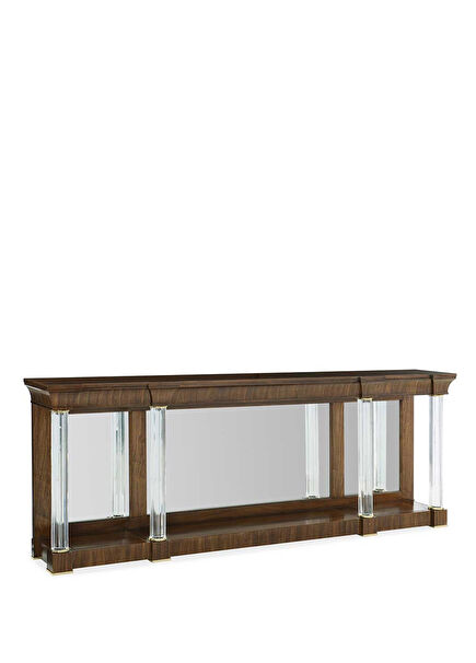 Classic A Clear Perspective Rich Walnut Wooden Console