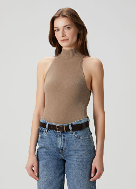 Emma Brown Knit Blouse