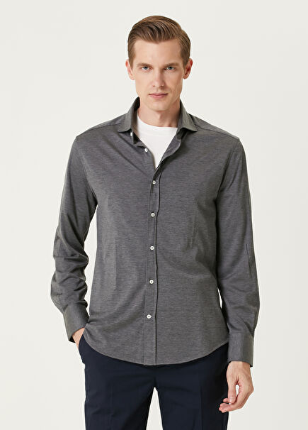 Grey Silk Shirt