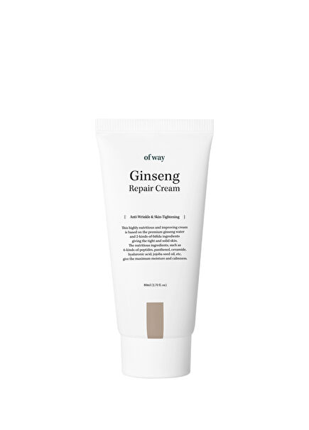 Ginseng Repair Cream 5 Çeşit Ginsengli Kırışıklık Önleyici Esneklik Koruyucu Yüz Kremi 80 ml