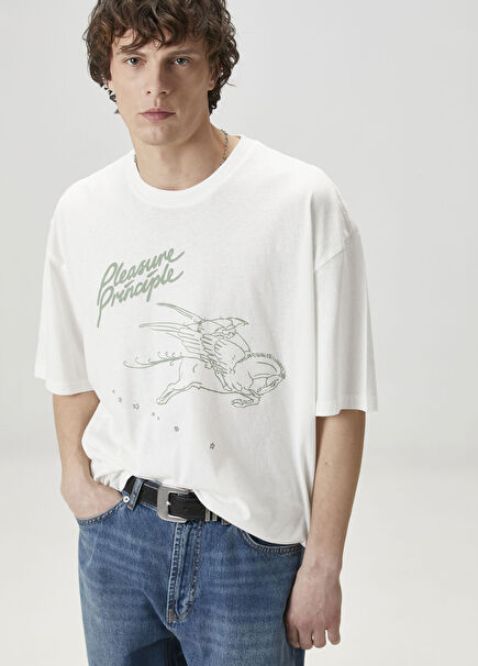 Off-White Pleasure Print Oversize T-shirt