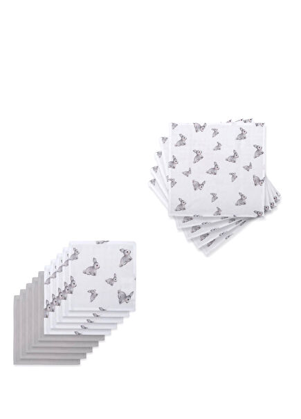 Iconique Lapin 5'li Omuz Bezi Iconique Lapin ve Cotton Grey 10'lu Ağız Bezi Seti