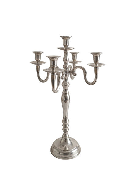 Silver Plated 5 Arm Candlestick
