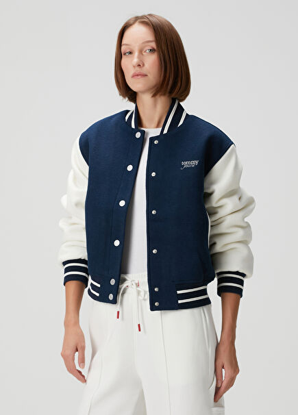 Navy Blue White Jacket