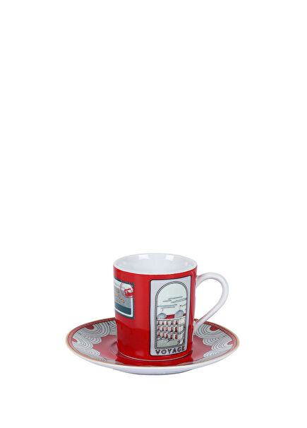 Splendid Palas Red Porcelain Coffee Cup