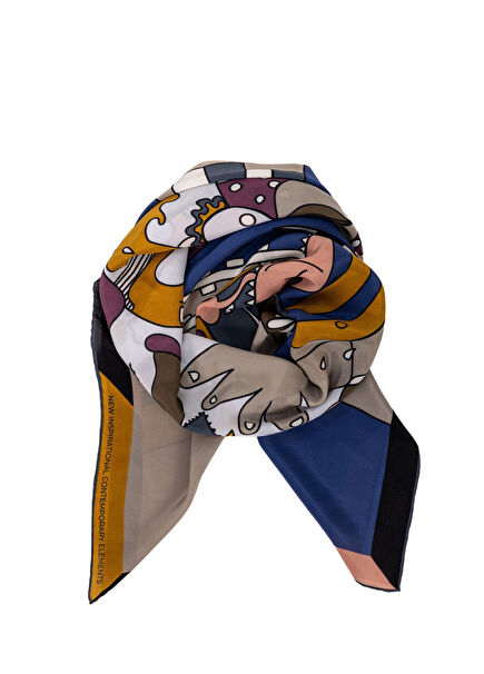 Golden Wings Women's Silk Scarf