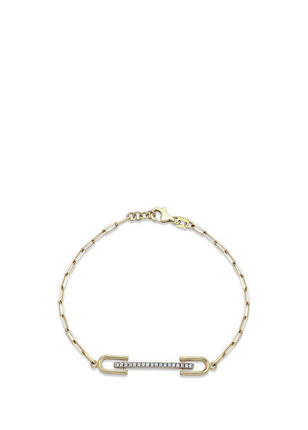 Mars Clip 14 Karat Yellow Gold Women's Bracelet