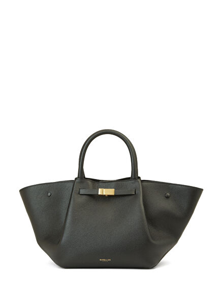 New York Midi Black Women's Leather Bag