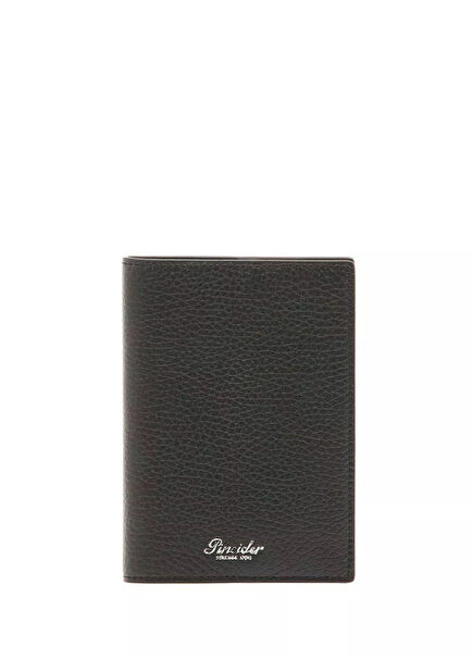 Brown Logo Detailed Men's Leather Passport Holder