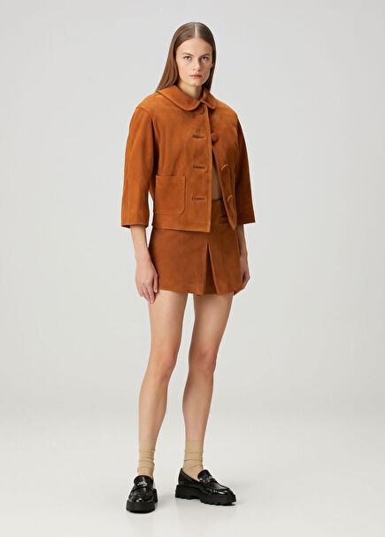 Taba Süet Deri Etek