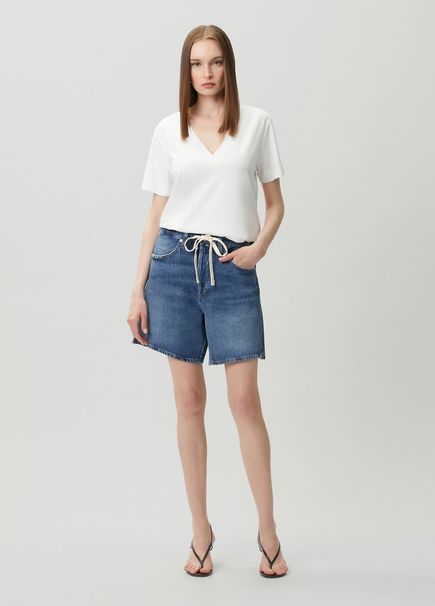 Brynn Dark Blue Denim Shorts