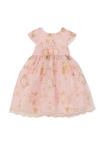 Pink Lace Detailed Baby Girl Dress