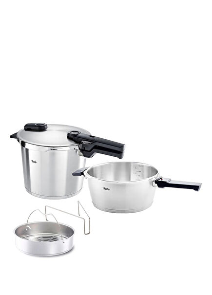 Vitaquick Premium Mat 8+4 Litre Düdüklü Tencere + Buharda Pişirme Aparatı