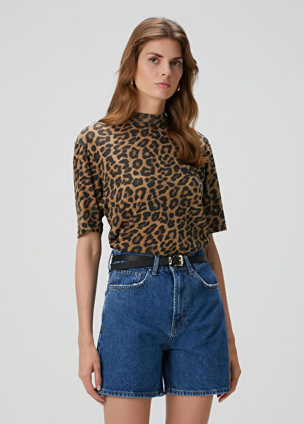 Leopar Desenli T-shirt