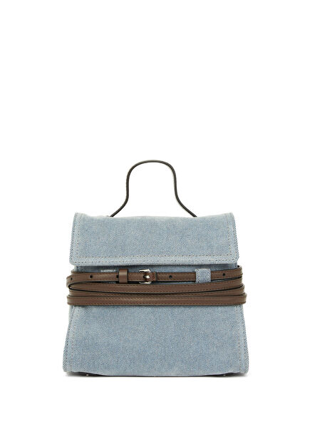 Tie Me Small Kahve Mavi Kadın Çanta