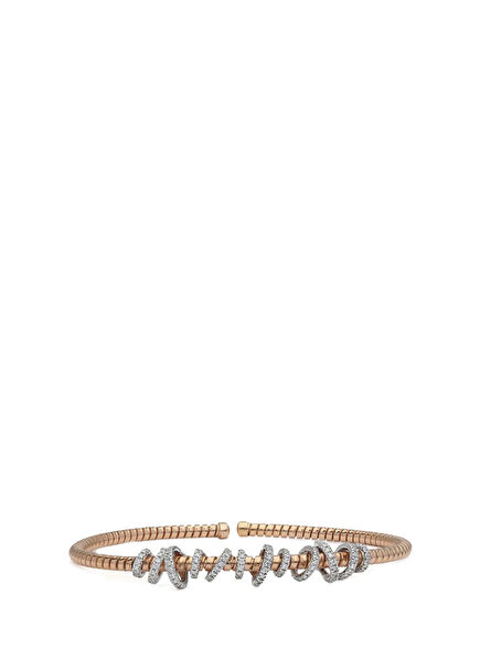 Twist Diamond 18K Gold Women's Bracelet