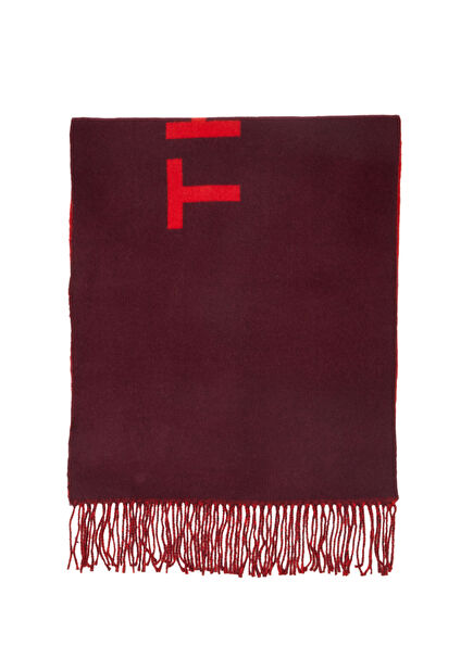 Burgundy Women's Wool Scarf