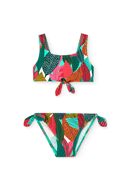 Renkli Kız Çocuk Bikini Takımı
