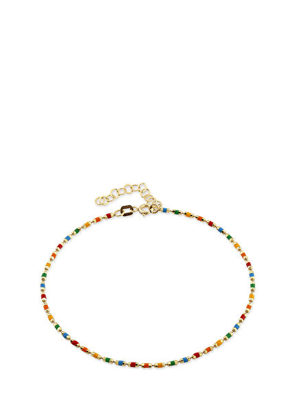 Golf Multicolored Enamel 14K Yellow Gold Women's Bracelet