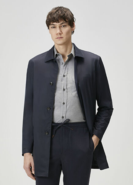 Navy Blue Overcoat
