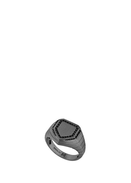 Legend Men's Ring with Black Diamonds 925 Sterling Silver