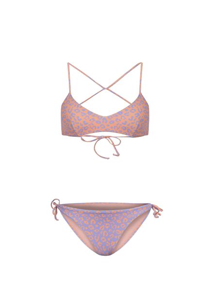 Elda Somon Leopar Desenli Bikini Takımı