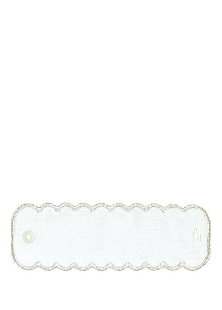 Silver Beyaz Keten Peçete Yüzüğü