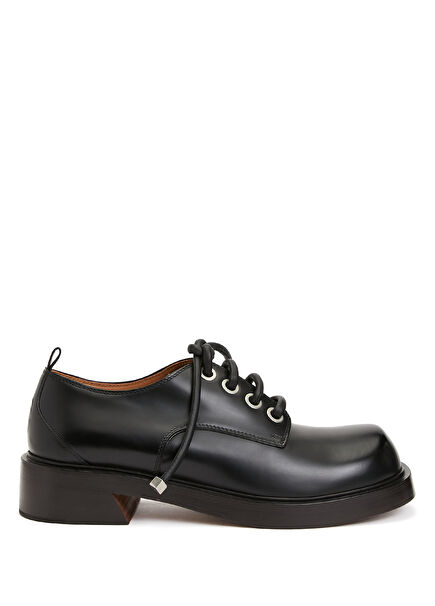 Derby Black Men's Leather Shoes