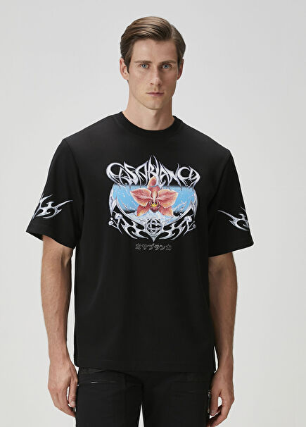 Siyah Organik Pamuk T-shirt