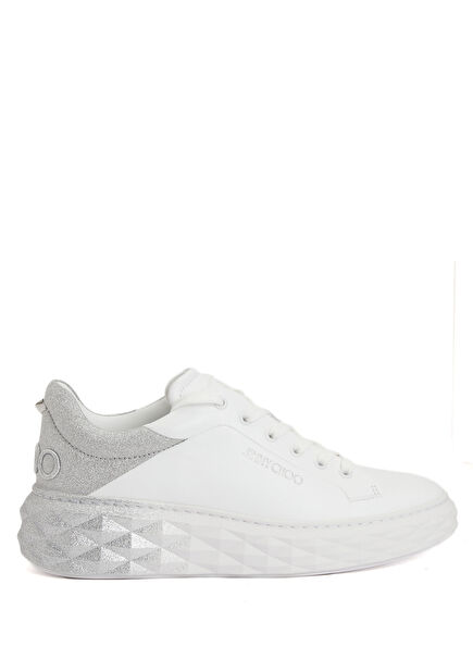 Diamond Maxi/F Iı White Silver Women's Leather Sne