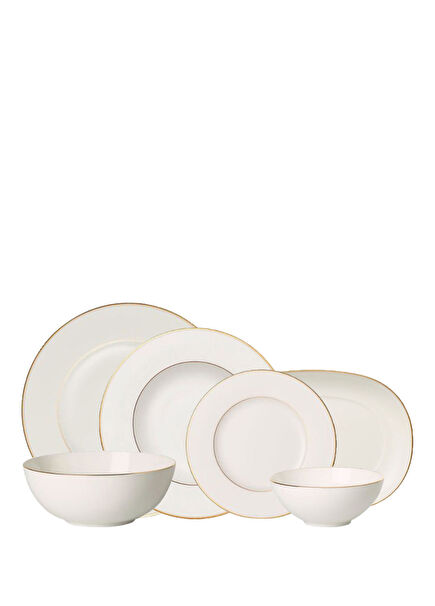 Anmut Gold Porselen 12 Kişilik 51 Parça Yemek Takımı