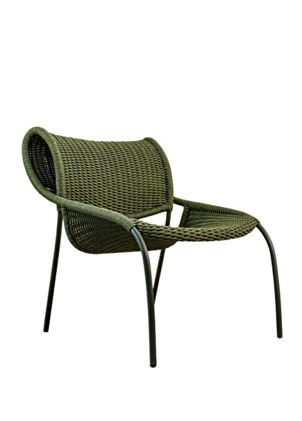 Livintwist Green Aluminum Knitted Garden Chair