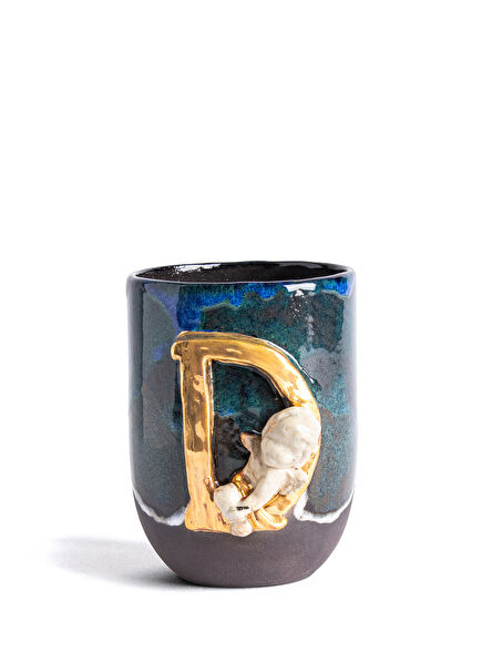 Angel D Harfli Antik Seramik Kupa