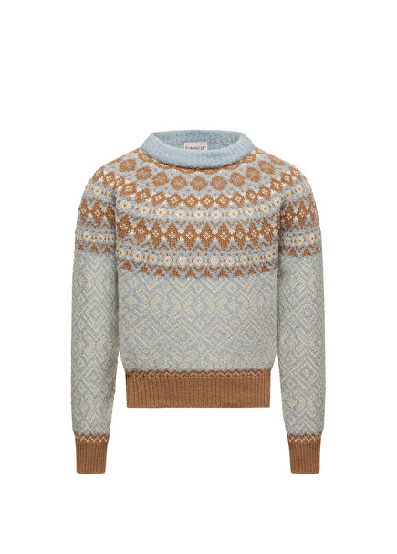 Light Blue Girls Wool Sweater