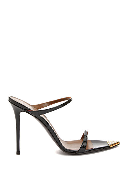 Black Women's Leather Slippers