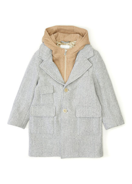 Gray Boy's Wool Coat