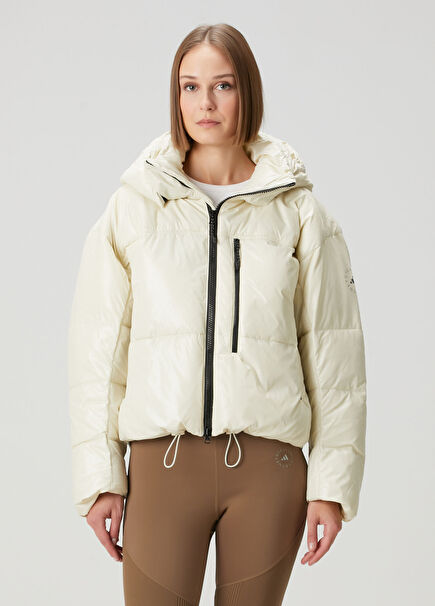 X Stella Mccartney Beige Hooded Coat