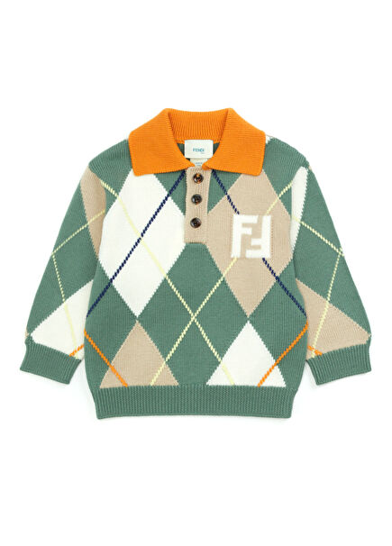 Green Polo Boy'S Wool Sweater