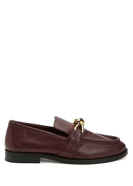 Burgundy Women's Leather Loafer
